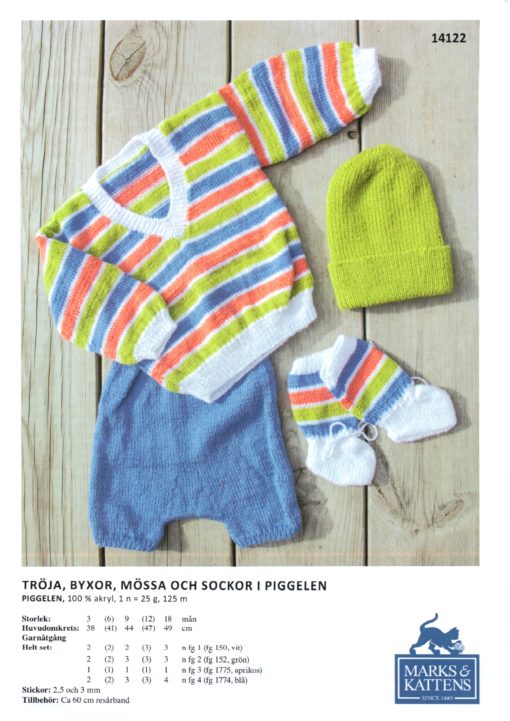 M&K Tröja,Byxor, Mössa Sockor Piggeleln 14122054