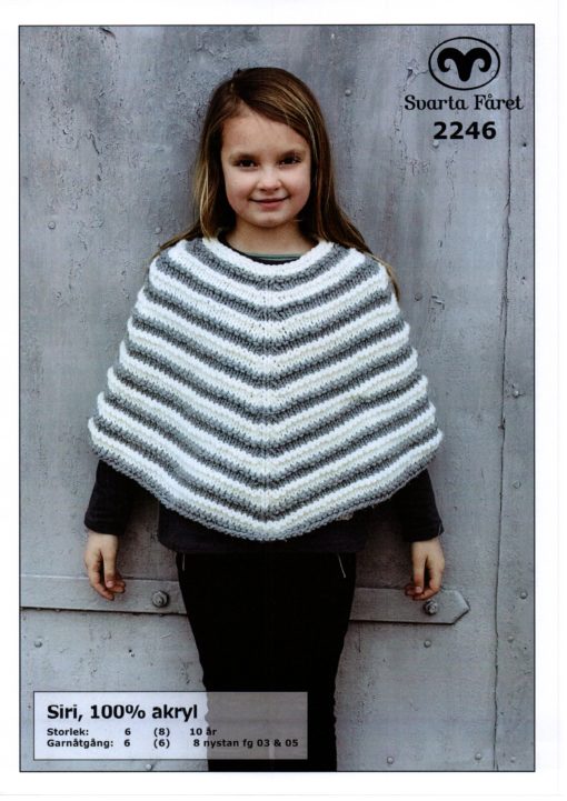 Svarta Sir100% Akry Barn Poncho 2246112