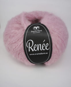 Renee Rosa 40 Garntorget Renée från Svarta Fåret är ett riktigt mjukt och fluffigt garn som passar till stora, härliga tröjor och accessoarer. Finns i fyra trendiga färger. Nystan: 200 g = Ca 590 m. Kvalité: 70% akryl, 18% polyamid och 12% ull. Stickfasthet: 12m/18v=10 cm. Rekommenderade stickor: 6 mm.Tvättråd: 30 grader. Sticka Hålmönstrad Tröja, Patentstickad Raglantröja, Bubbelstickad Tröja Flä och Spetsmönstrad tröja Tröja.